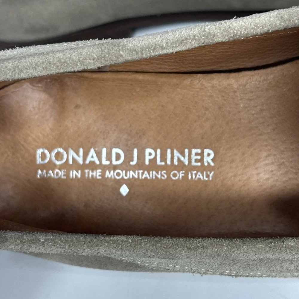 Donald J Pliner Nate Sand Suede Loafers Men's Size 9 Made In Italy Slip On - Picture 10 of 11